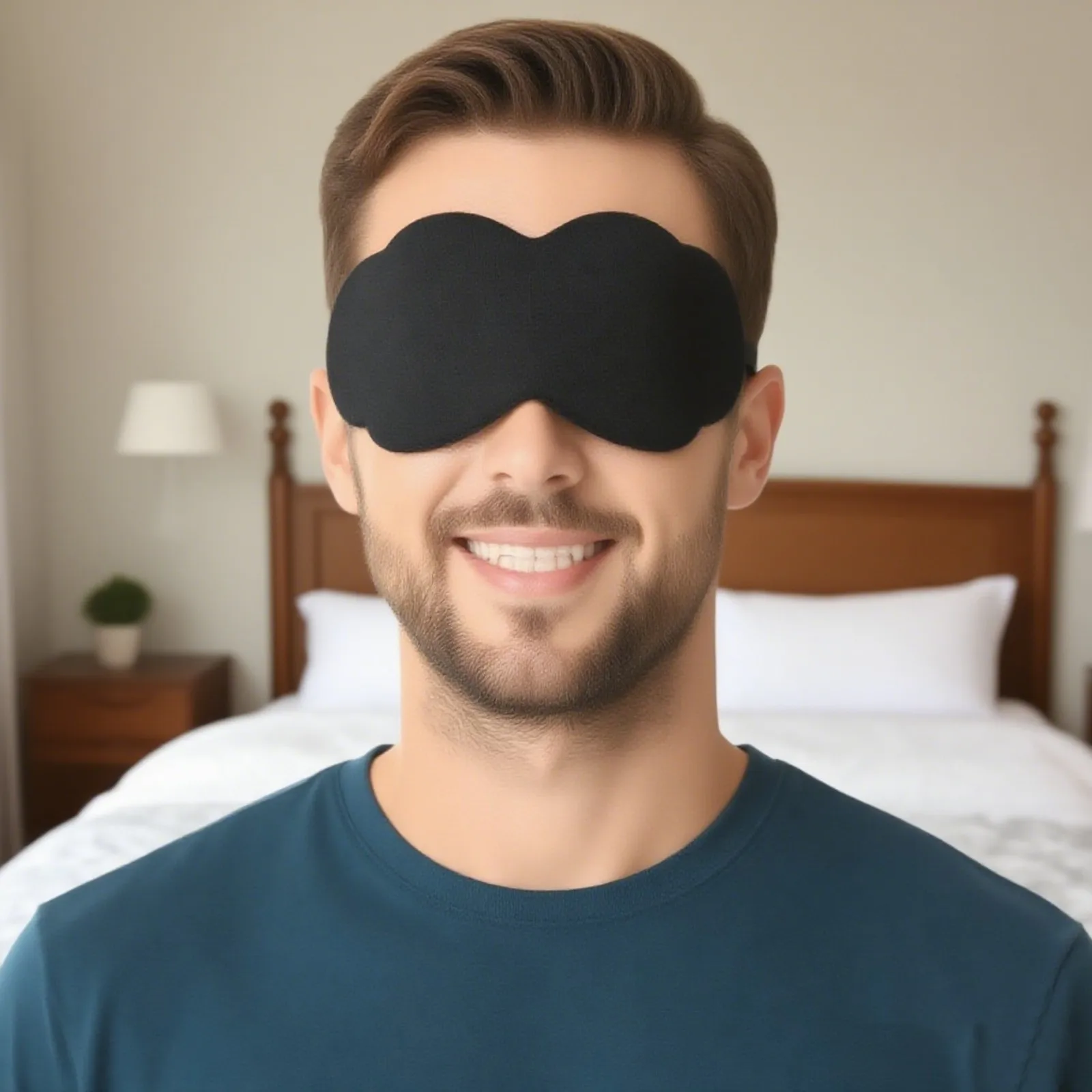 Black Eye Mask Sleeping Mask Blackout Sleeping Mask Soft Sleep Aid Travel Eye Mask Night Breathable Practical Portability