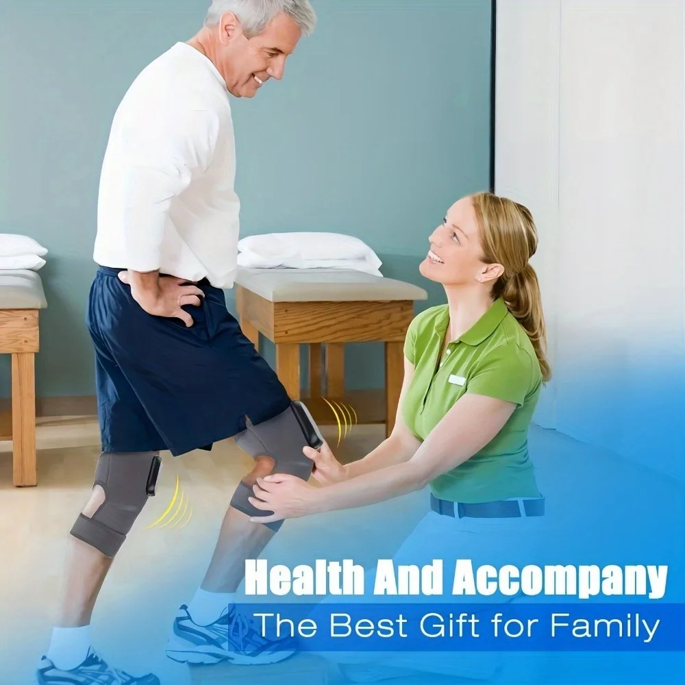 1 قطعة مدلك الركبة الساخن ، مدلك الحرارة والاهتزاز ، وسادة التدفئة الكهربائية المحمولة اللاسلكية ، دعم الكتف الكوع #5