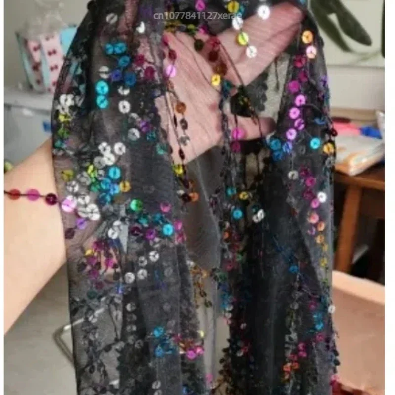 زي الرقص الشرقي الترتر شرابة مثلث وشاح الأداء ممارسة الخصر سلسلة الخصر وشاح الرقص الشرقي الخصر سلسلة للمرأة