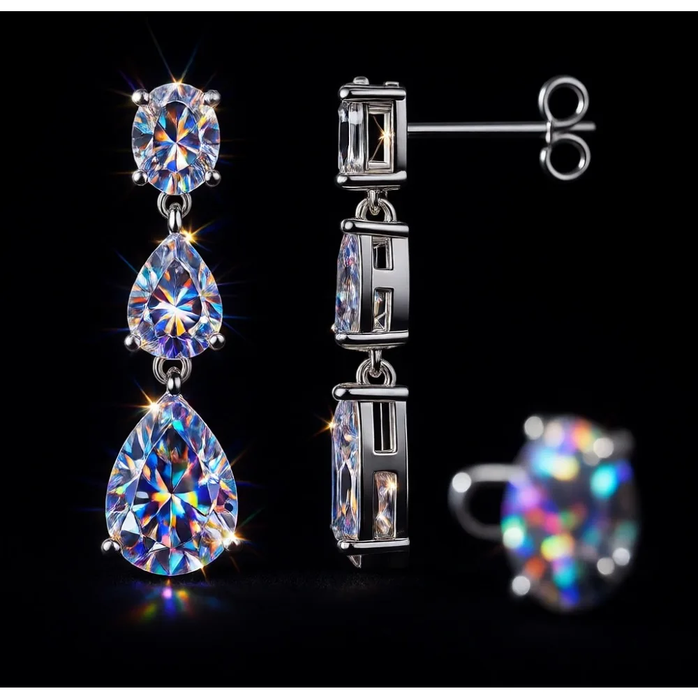 

Длинные серьги-подвески с кубическим цирконием, покрытые золотом 14K, с кристаллами, линейные, свадебные украшения для женщин