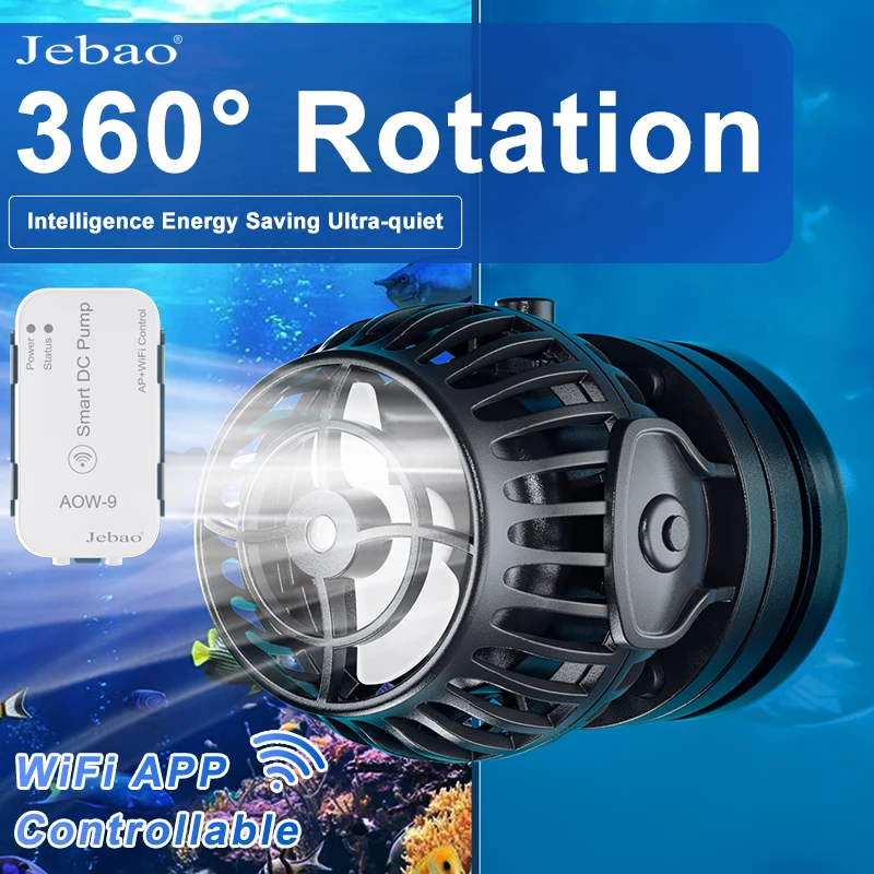 Jebao Jecod Wave Pump MOW SOW Series Aquarium Water Pump Filter 12V 24V 6W 12W 23W 35W Fish Tank Ultra Quiet Operation Pump