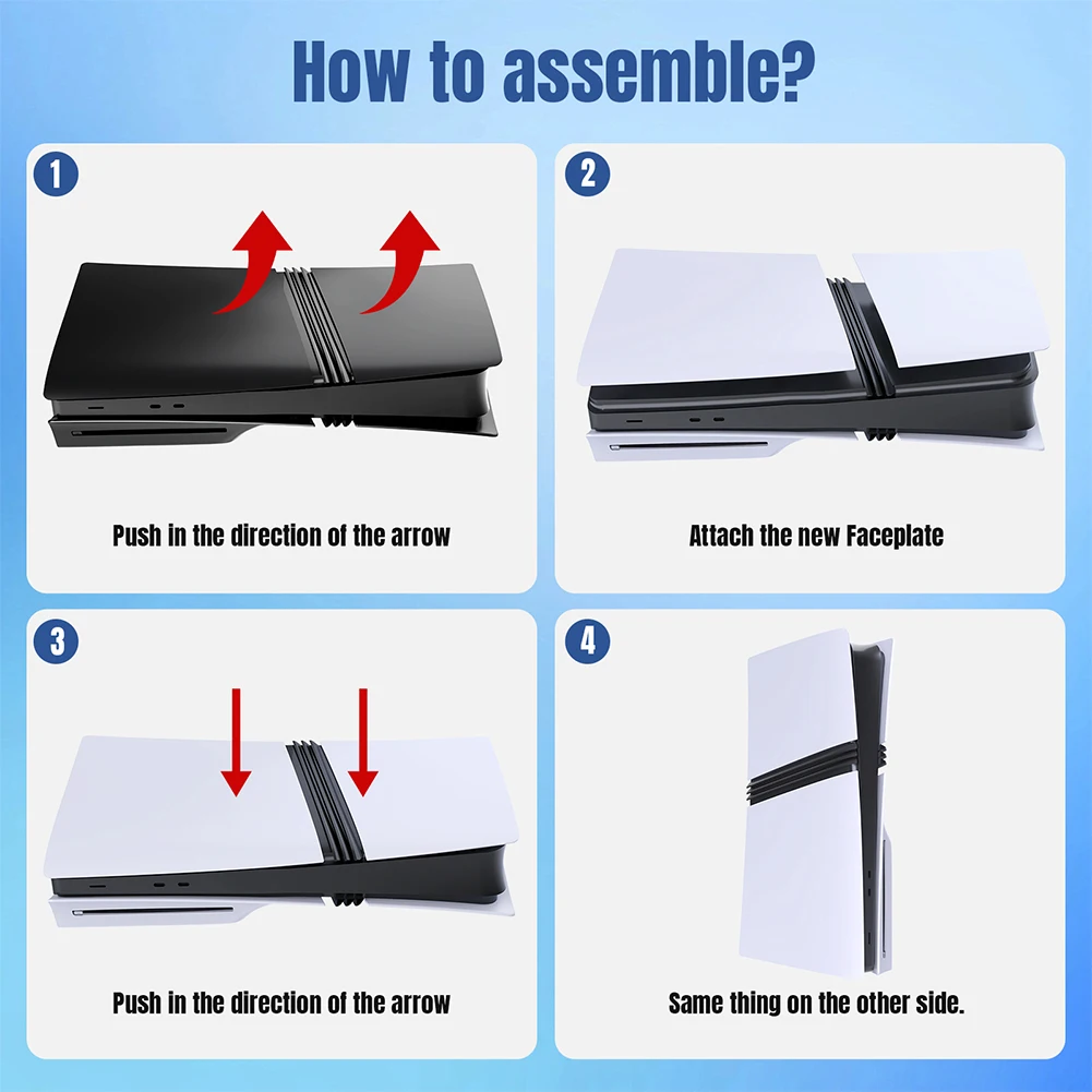 แผ่นสําหรับ PS5 Pro Disc/Digital Edition คอนโซลแผงเชลล์ Anti-Scratch ard Shell แผ่นคอนโซลป้องกันฝุ่น