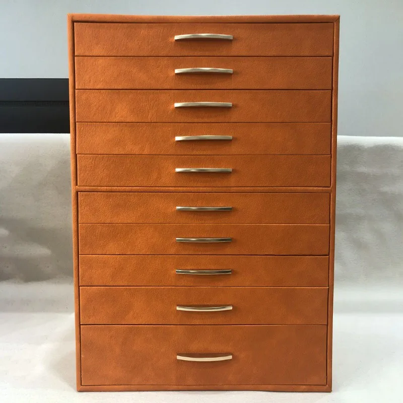 

Кожаные коробки для хранения ювелирных изделий, большие ящики для сережек и колец, органайзеры, чехлы для хранения женских ожерелий, роскошные контейнеры для подвесок