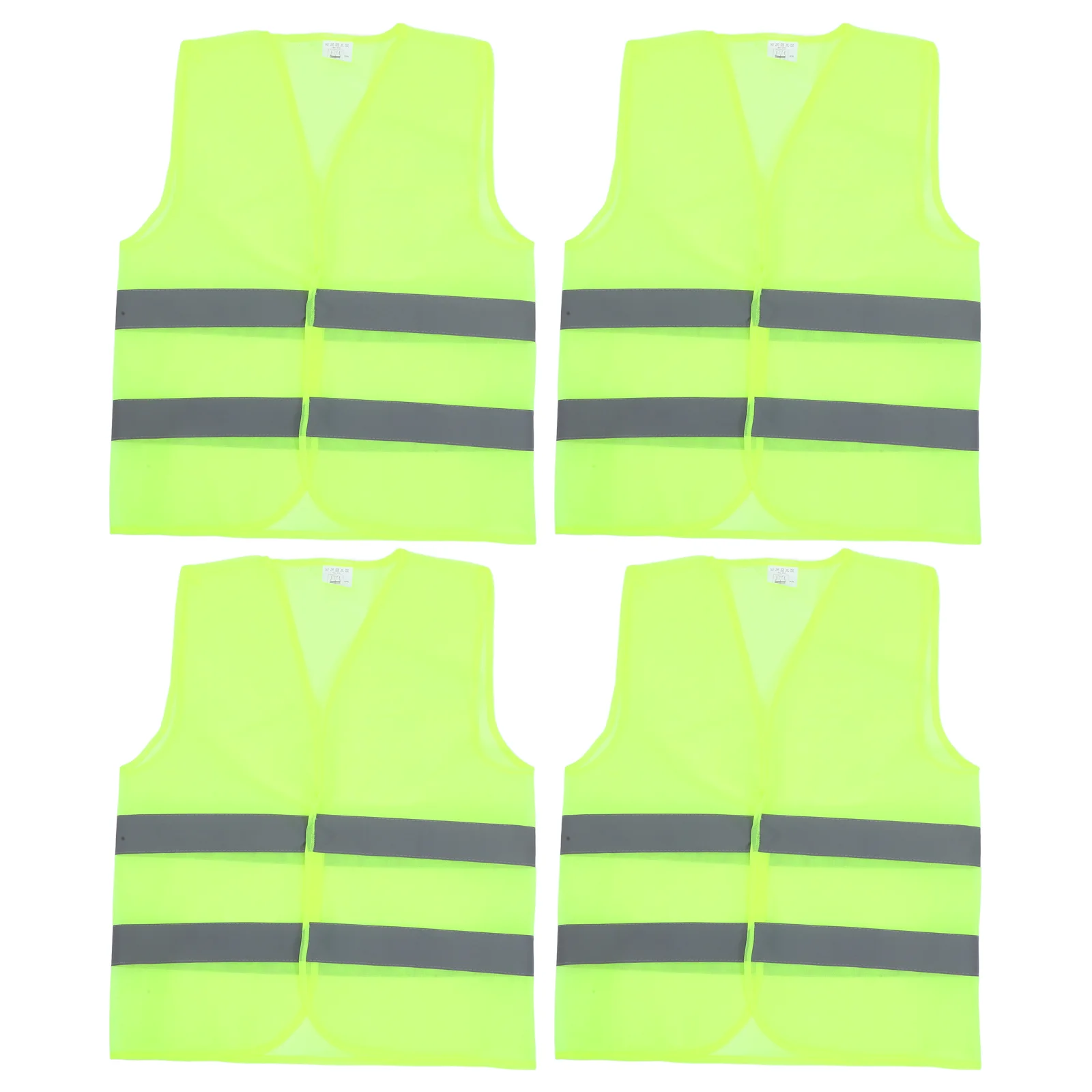 4 PCS Reflective Miss Rucking Vest for Men Safety Jackets Large Women High Visibility