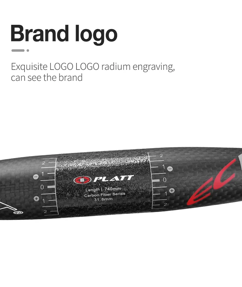 3K Matte Frosted Carbon Fiber Mountainbike MTB Lenker 31,8 mm Durchmesser Benutzerdefinierte Länge Optionen 600 mm bis 740 mm – Detail 7