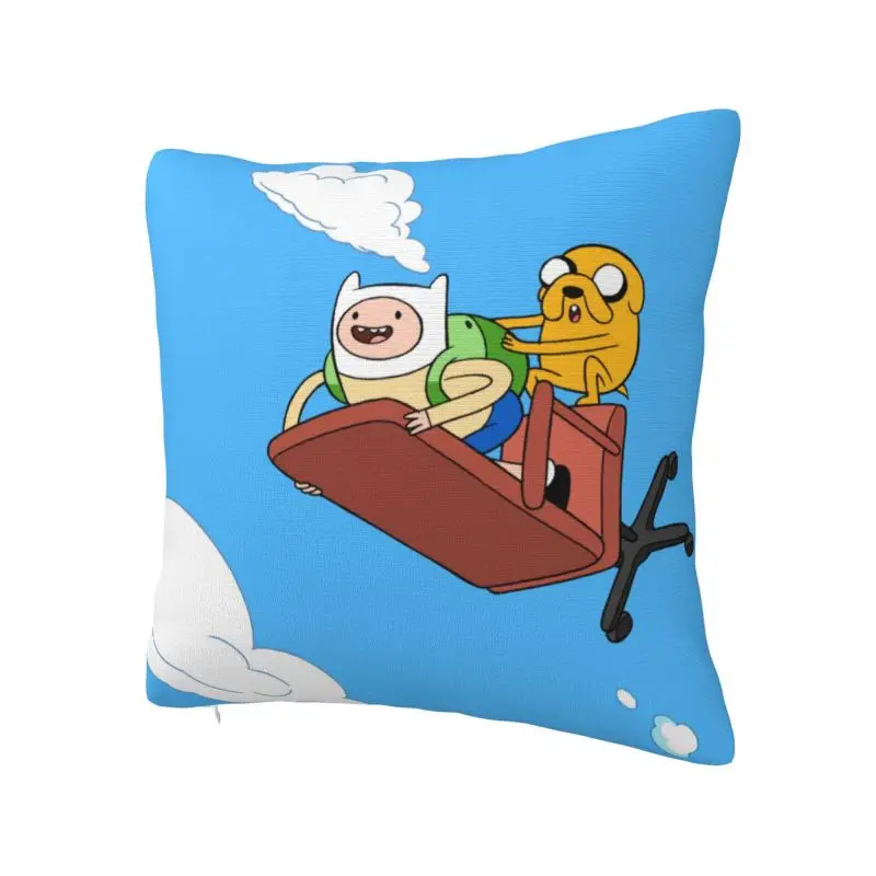 Custom Finn Jake Anime Cushion Cover Decoration 3D Printing A-Adventure Time Throw Pillow for Sofa Double Side