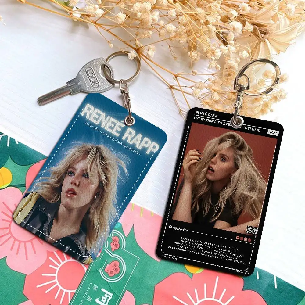 مغني البوب الممثل R-Renee R-Rapp المفاتيح حاملي بطاقات كيرينغ البنك حافلة معرف بطاقات الائتمان سلسلة حلقية رئيسية #5