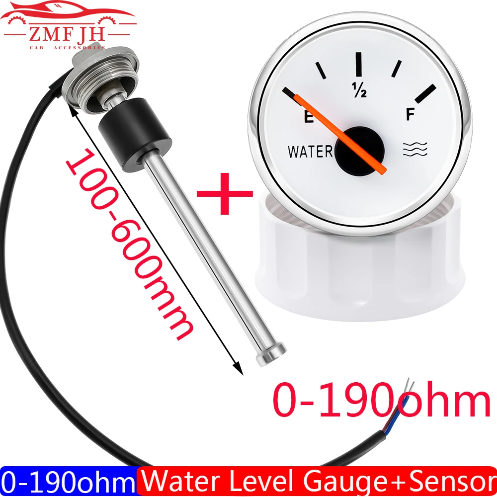 Sensor de nivel de agua, medidor de nivel de agua con sensores, Unidad de emisor de combustible para coche y barco, 12V/24V, 125, 150, 175, 200, 275, 400mm, 0-190ohm, nuevo