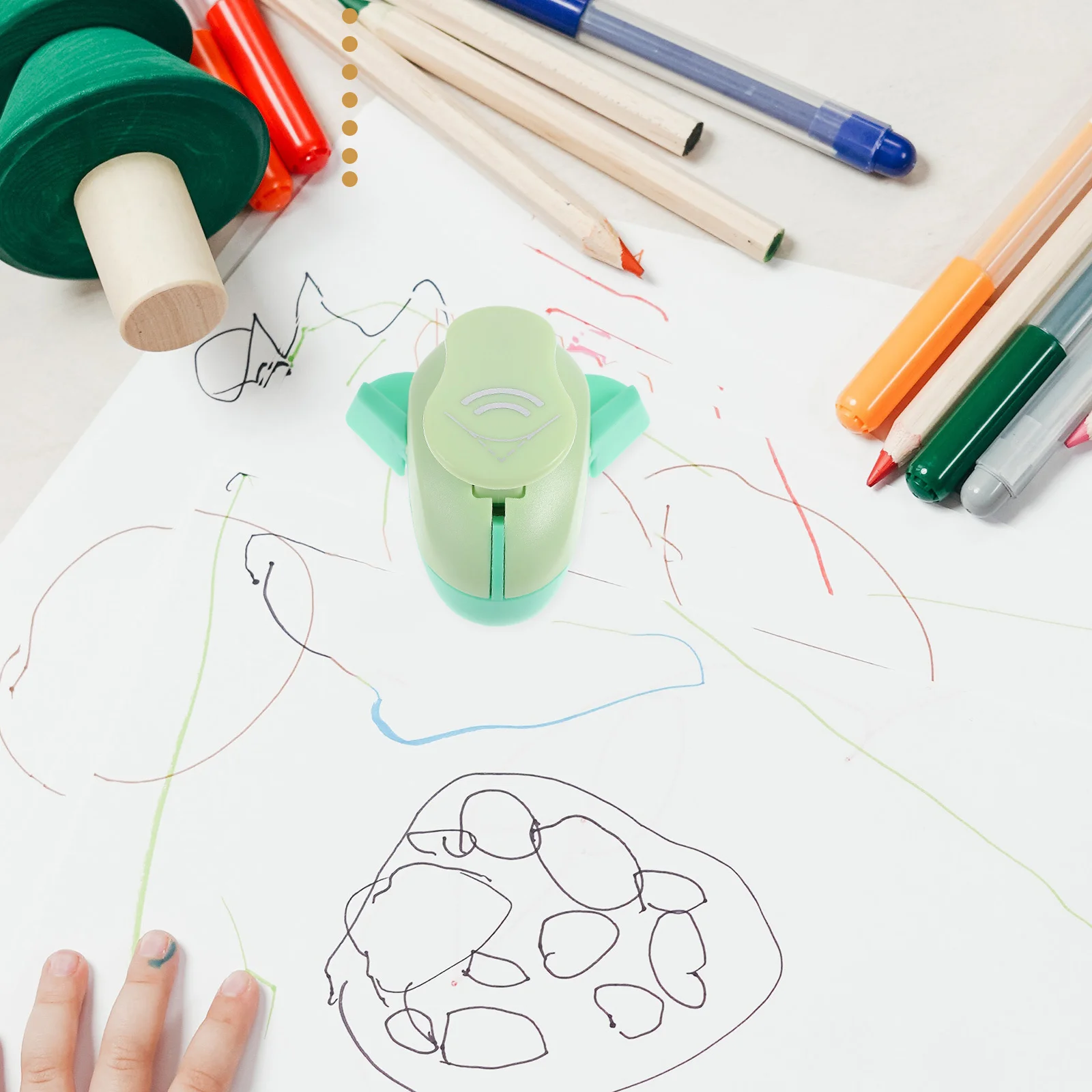 Prático perfurador de papel durável abs scrapbook ferramenta de artesanato para uso em escritório em casa perfurador de buraco artesanal