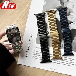 Stainless Steel Strap for Apple Watch band 45mm 44mm Ultra 2 49mm 42mm-40mm-41mm-46mm Metal watchband series 10 9 8 7 6 5 4 3 se