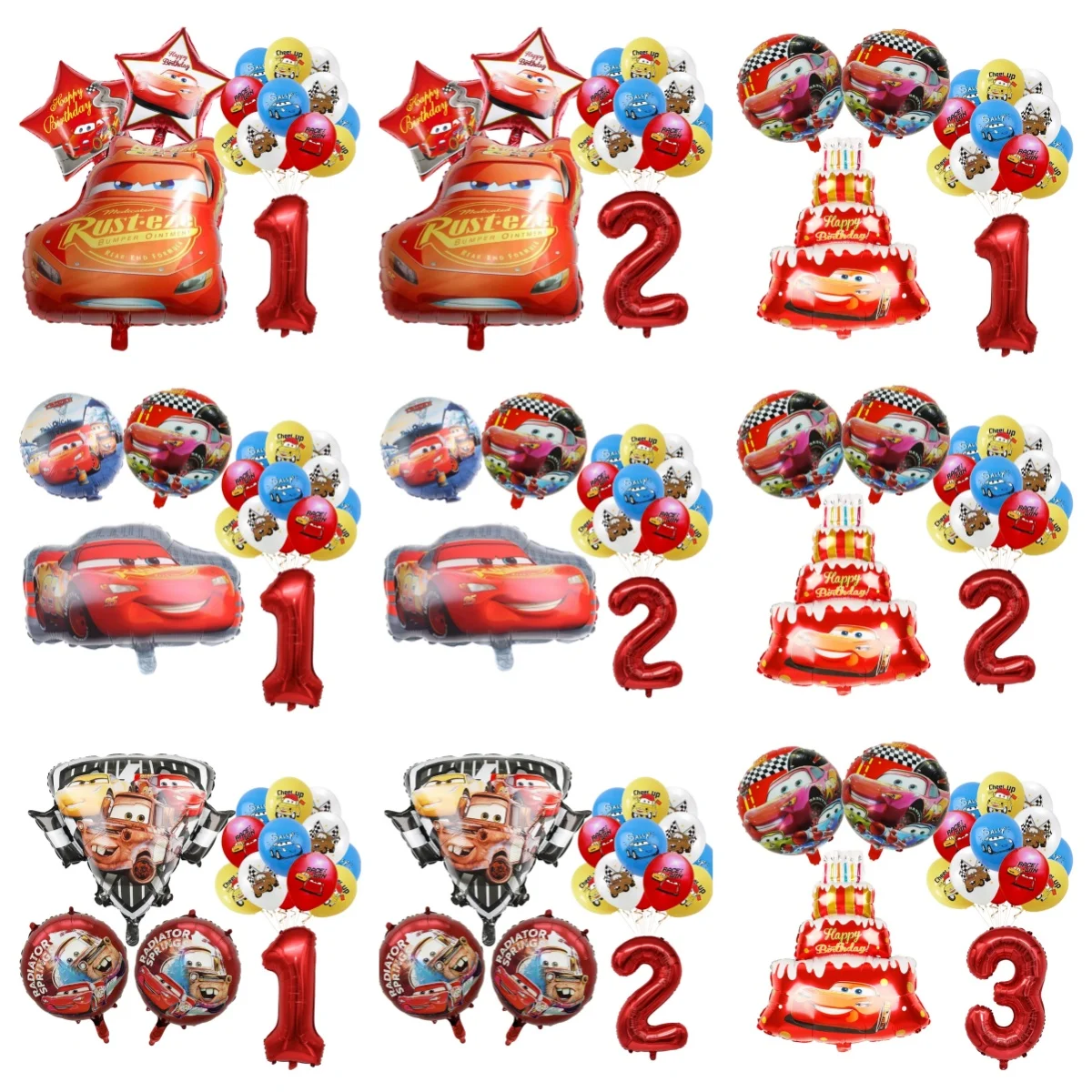 

Disney Cars Lightning McQueen Balloon Party Decoration Festival Birthday Party Cars Theme Number Film Latex Balloon Baby Shower