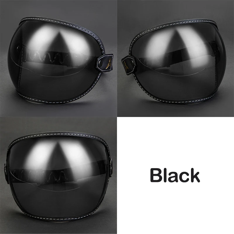 Uniwersalny kask motocyklowy z osłoną bąbelkową osłony na okulary przeciwsłoneczne akcesoria pasują do wszystkich kask półotwarty Vintage Retro z otwartą twarzą