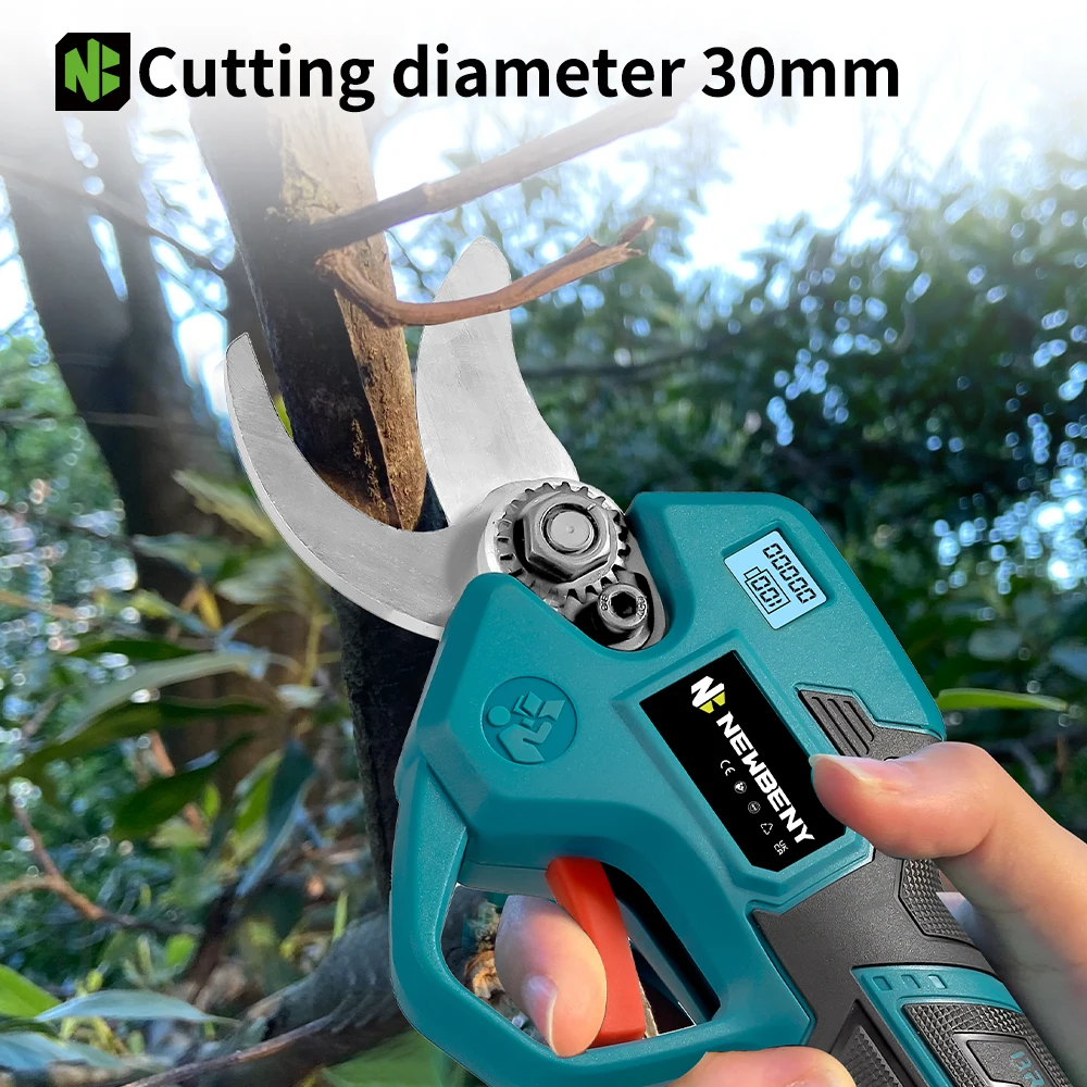 NEWBENY 4 التروس 30 مللي متر اللاسلكي فرش تشذيب المقصات مقص كهربائي فروع شجرة الفاكهة أداة القطع ل ماكيتا بطارية دبوس #4