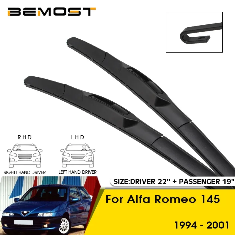 

Car Wiper Blades For Alfa Romeo 145 1994-2001 Windshield Windscreen Front Window Blades 22"+19" Car Accessories