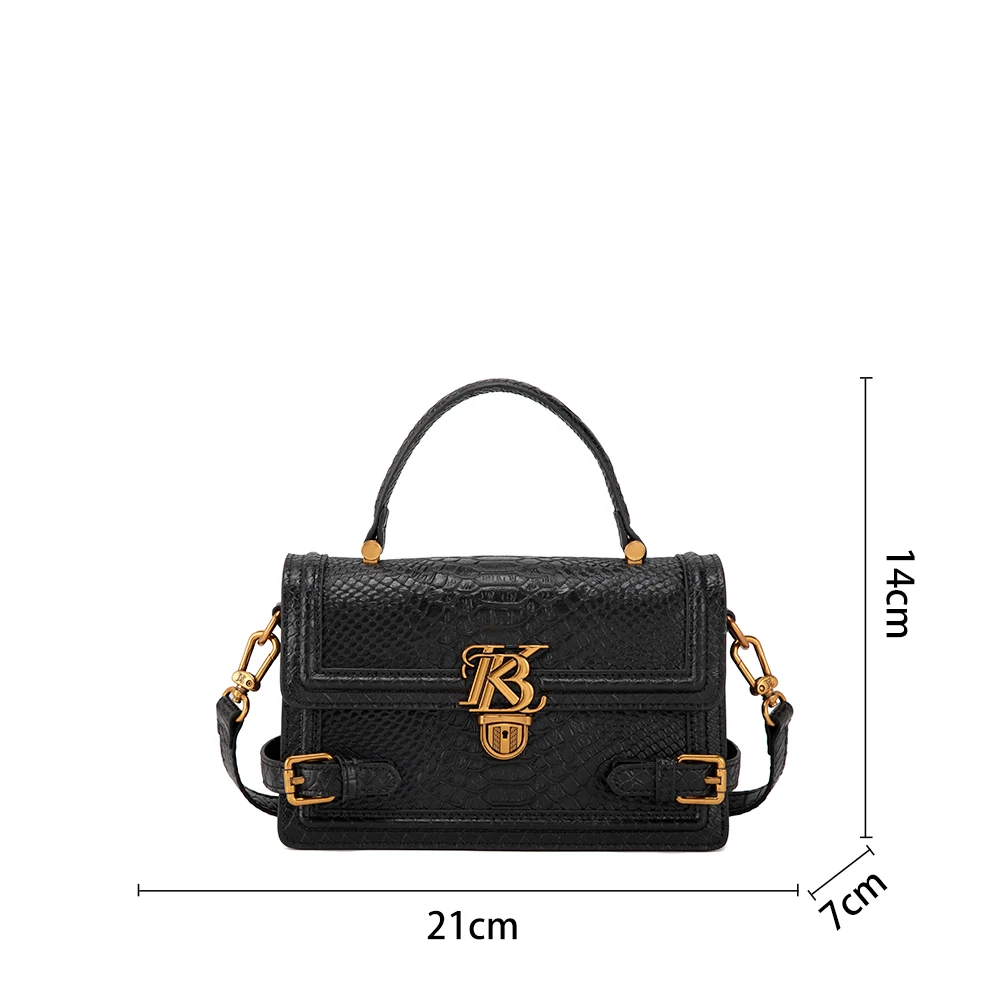 Women's Handbag 2026 Season New High-End Simple and Fashionable Snake Pattern Single Shoulder Crossbody Bag Multifunctional Bag