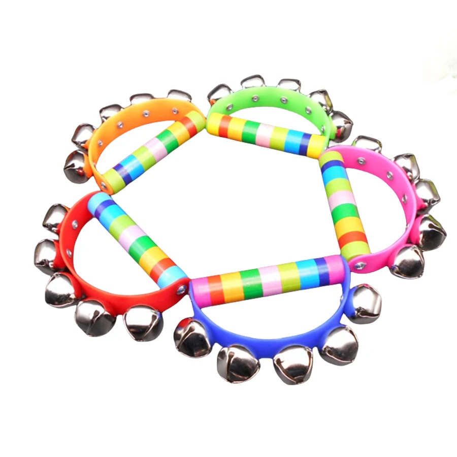 5 Colors Available Half Round Hand Ringing Bell Creative Education Toys Classic Musical Performance Instruments Gift for Kids