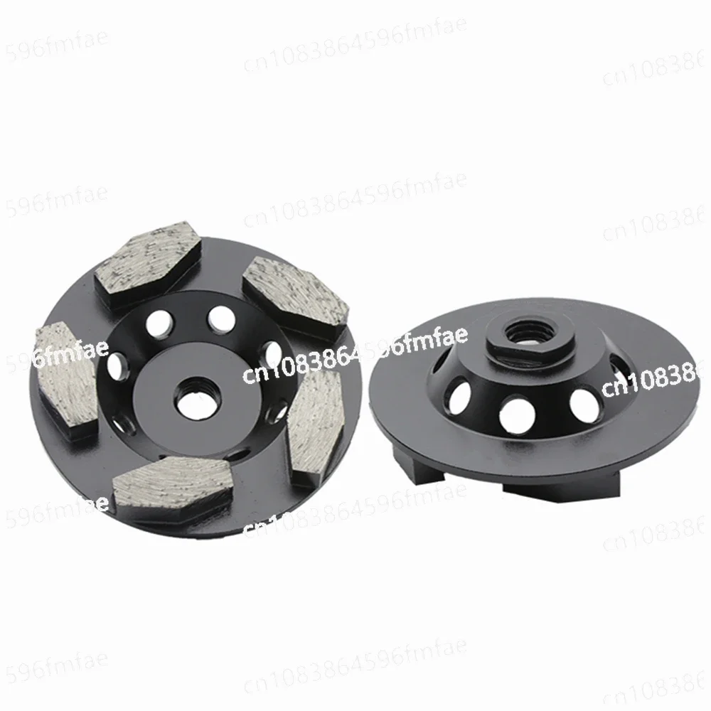 GD64 Angle Grinder Stone Cup Wheel 4 Inch M14 Grinding Disc Five Hexagon Grinding Bars Concrete Floor Pads 5/8