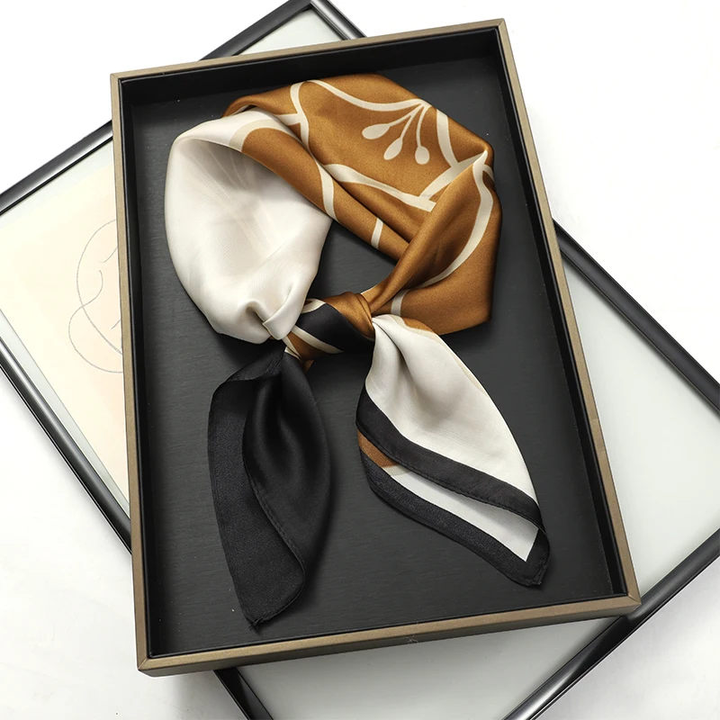 

Роскошный женский шелковый квадратный шарф, шаль, модный Xiaoxiangfeng, дизайн с принтом, атласный хиджаб, шейный платок, женские ленты для волос 70*70 см