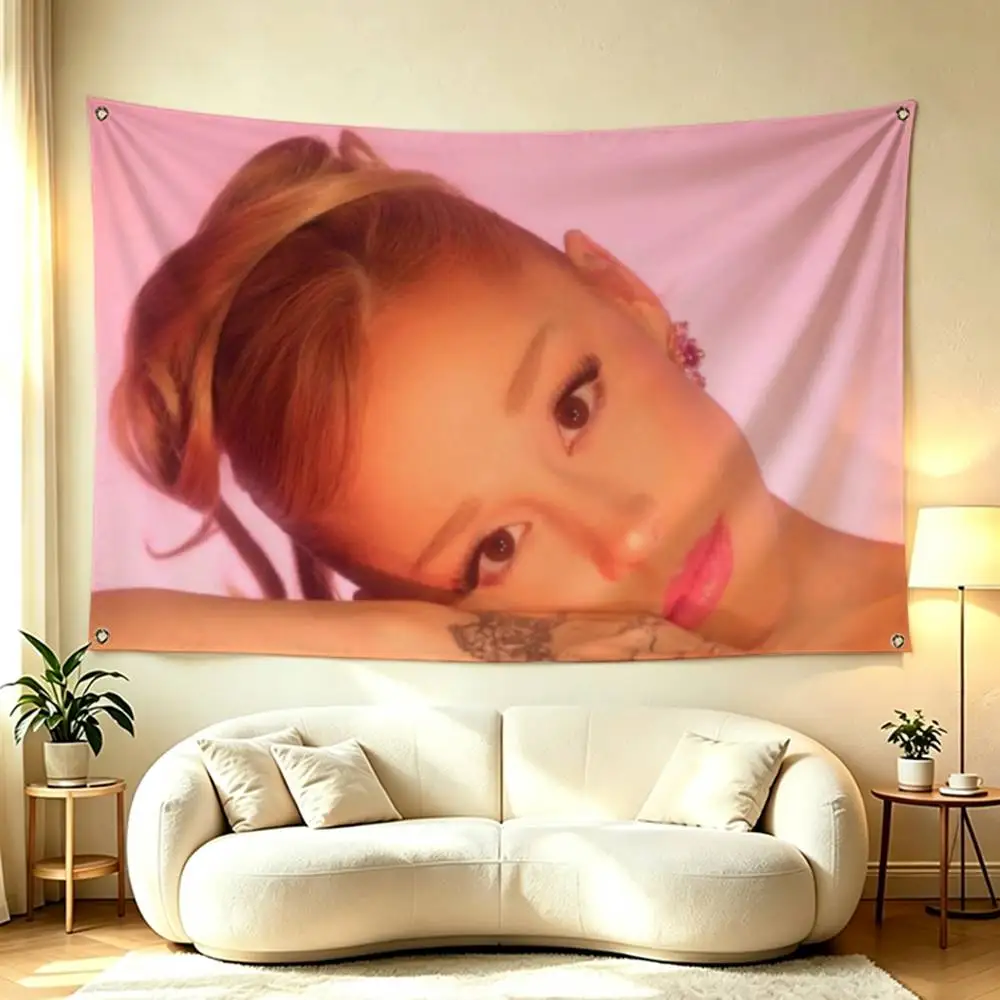 Singer Ariana Grande  Flags Wall Hanging Tapestry Outdoor Garage Room Decorative flag Background Blanket
