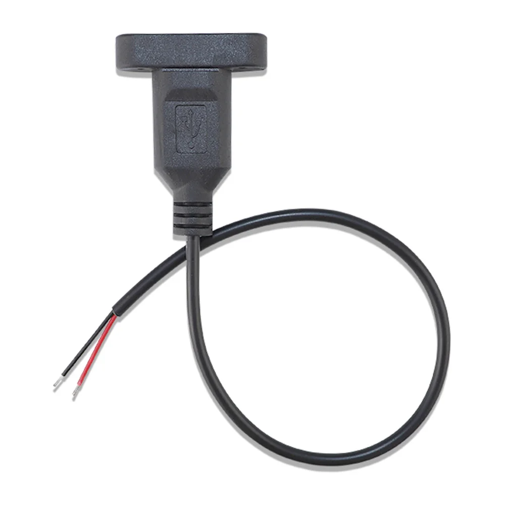 1PC Hot Sale USB Type A Power Port Female Jacks Connector DIY Charging Socket USB-A type with Screw Fixing Hole and Cable