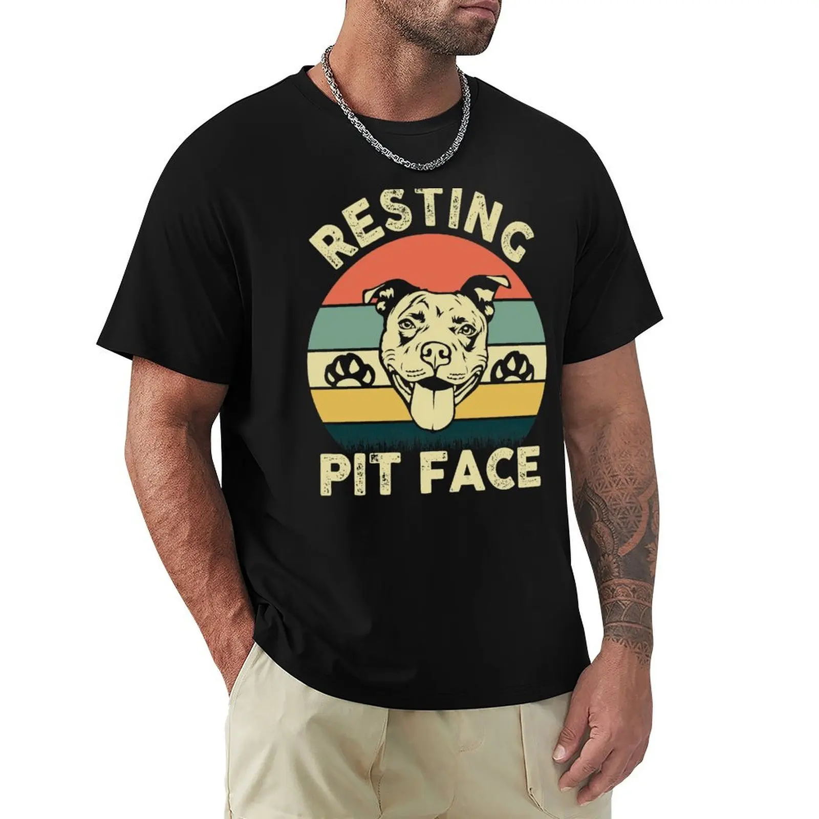 vintage resting pit face T-Shirt t shirts cotton 100% T-Shirt