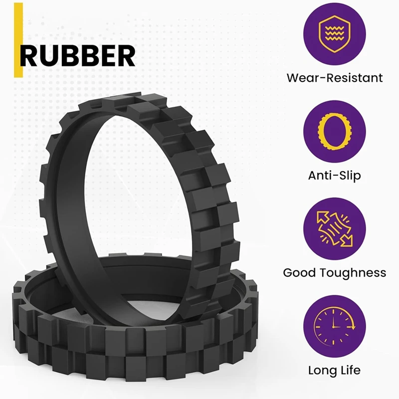 ABAE-4 paquetes de neumáticos de repuesto para Irobot Roomba Series 500 600 700 800 900 y I7 E5 E3, ruedas de Robot de barrido