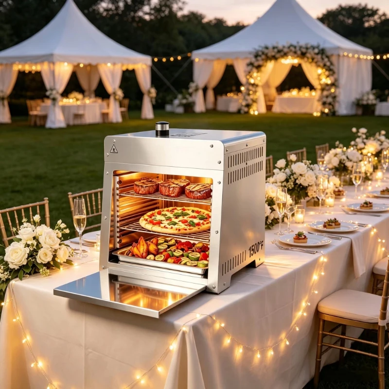 Quick Heating Gas Outdoor Grill No Small Stainless Steel Household Steak Grill Perfect for Home Cooking Pizza Maker