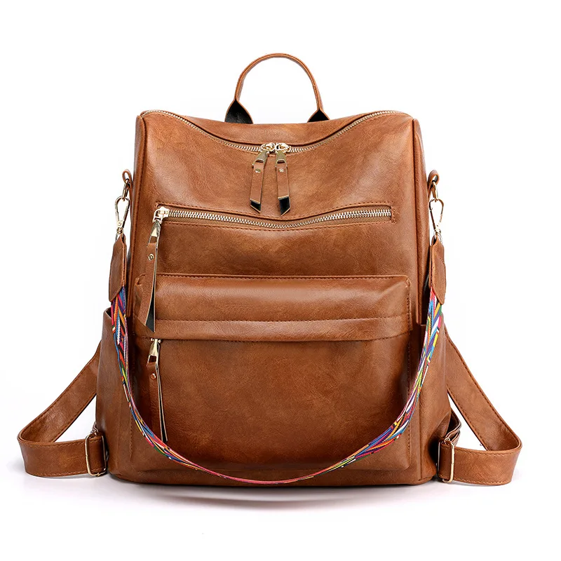 Hot Sell Women's PU Fashion Backpack Purse Multipurpose Design Convertible Satchel Handbags Shoulder Bag Travel bag