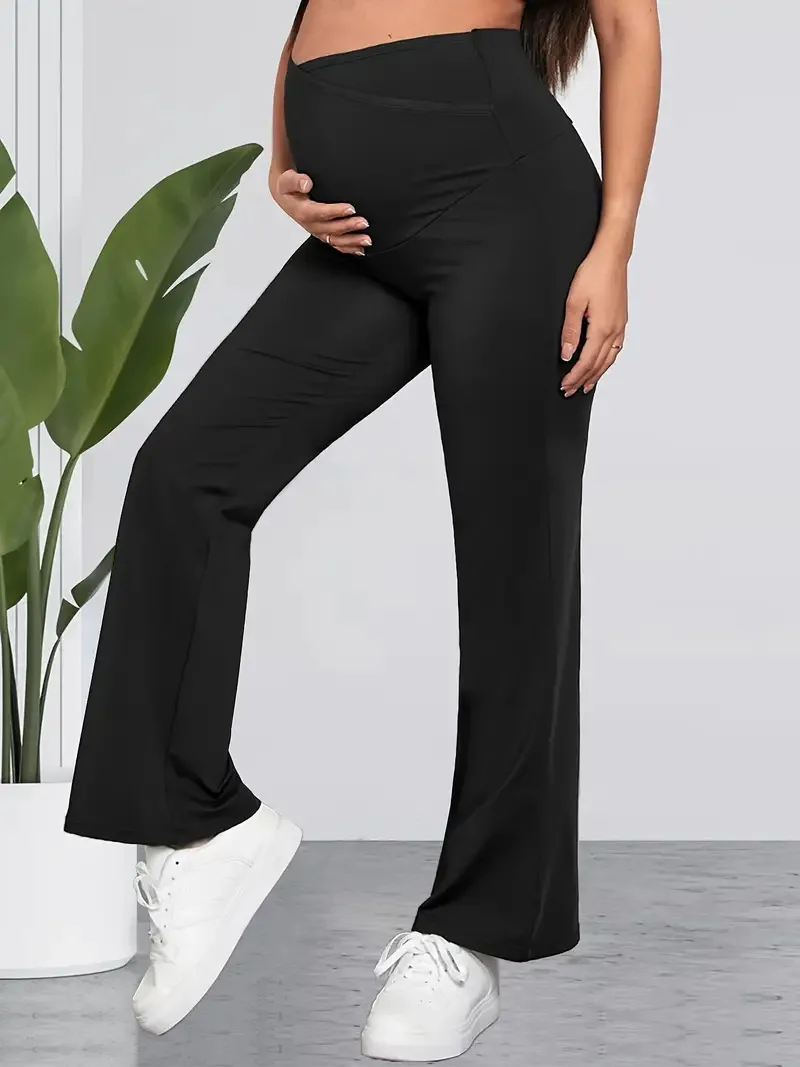 FJJJClothes-Pantalon noir pour femme enceinte, pantalon de sport de grossesse, mode automne et printemps, ALTERBlack