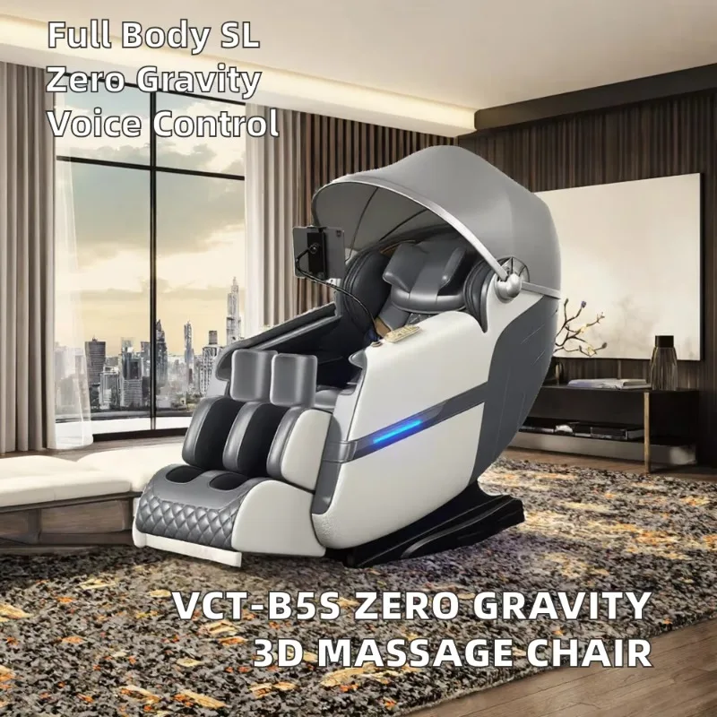 Luxury Professional Electronic Massage Chair Full Body Zero Gravity Human Touch AI Voice Waist Foot Stretch 3D SL Track