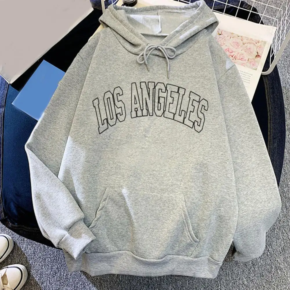 Men Women Hoodie Los Angeles USA City Hoodies Fashion Letter Printed Graphic Sweatshirts Loose Casual Harajuku Hooded Pullover