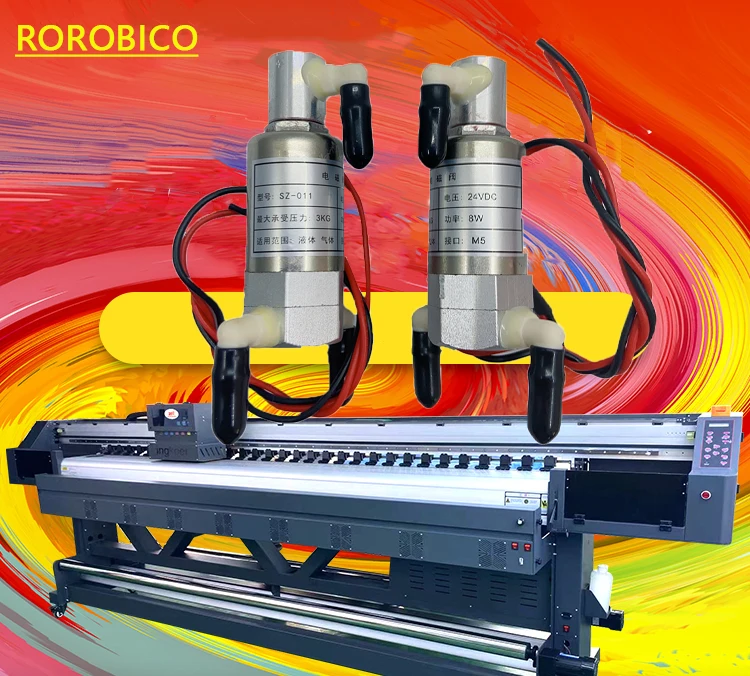 

2PCS 24V 8W AKN Solenoid Valve Straight/ Elbow Bend/3-Way Electronic Valve for Wit-Color/Infiniti/Phaeton/ Large Format Printer