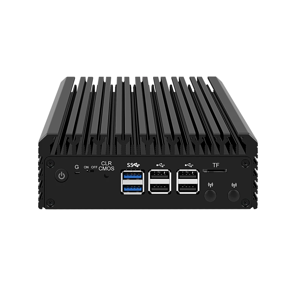 HUNSN RJ34, 마이크로 방화벽 기기, 라우터 PC,4x 2.5GbE I226-V LAN, DDR5 RAM, 미니 PC, OPNsense, VPN,GPIO, TF 슬롯, HDMI, DP