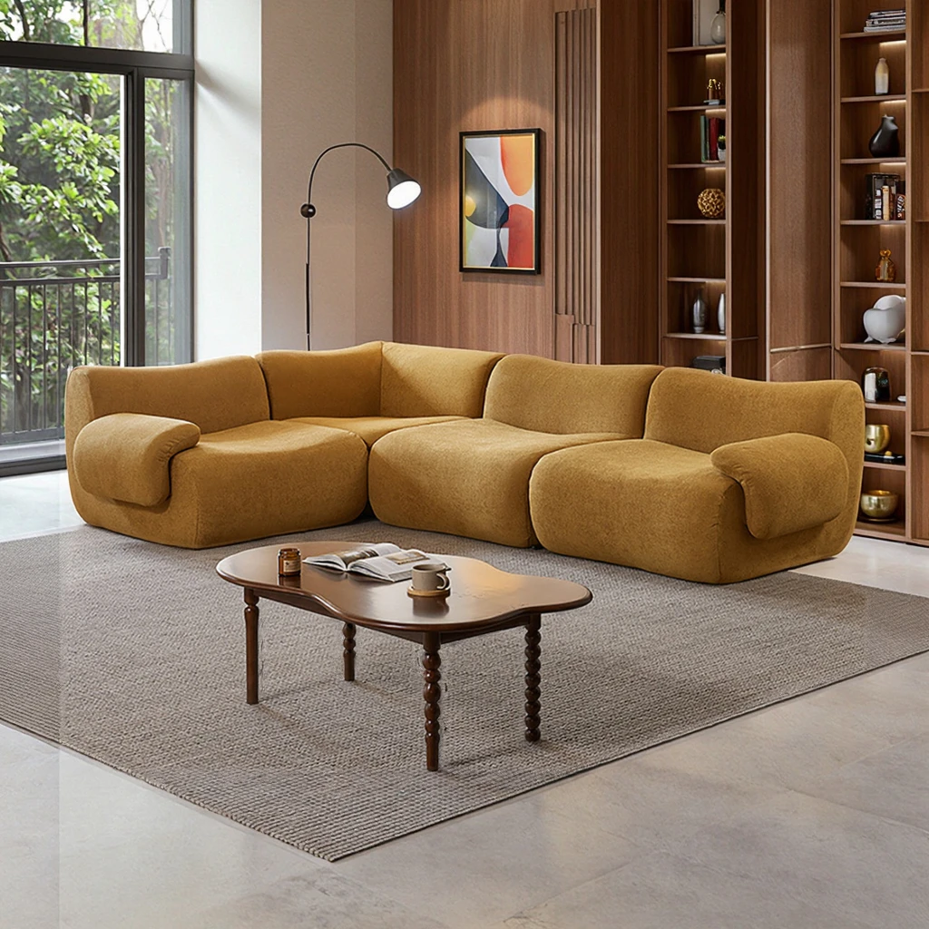 Italian Minimalist Home Furniture Modern Modular Sectional Sofas for Living Room Vacuum Compression Sofa for DIY Living Space