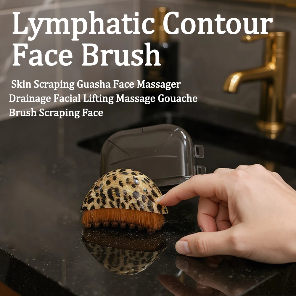 New Lymphatic Contour Face Brush with Skin Scraping Guasha Face Massager Drainage Facial Lifting Massage Gouache Scraping Brush