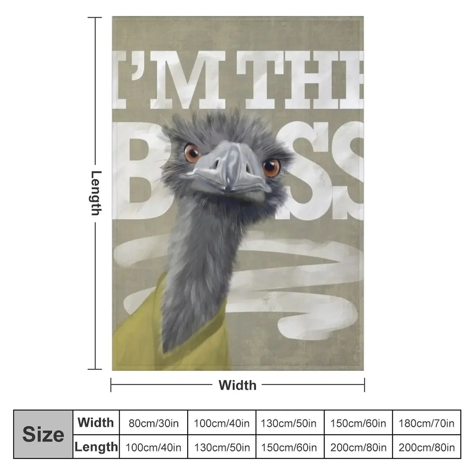 New Ostrich. I'm the Boss! Throw Blanket Luxury Thicken Nap For Baby Blankets