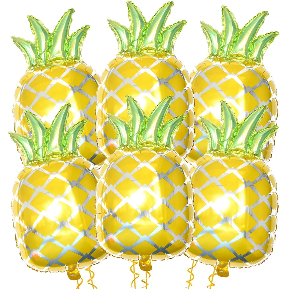 6 stücke Ananas Folie Ballons Fiesta Party Dekoration Globos Geburtstag Partei Liefert Hawaii Obst Baby Dusche Ballon Kinder Spielzeug