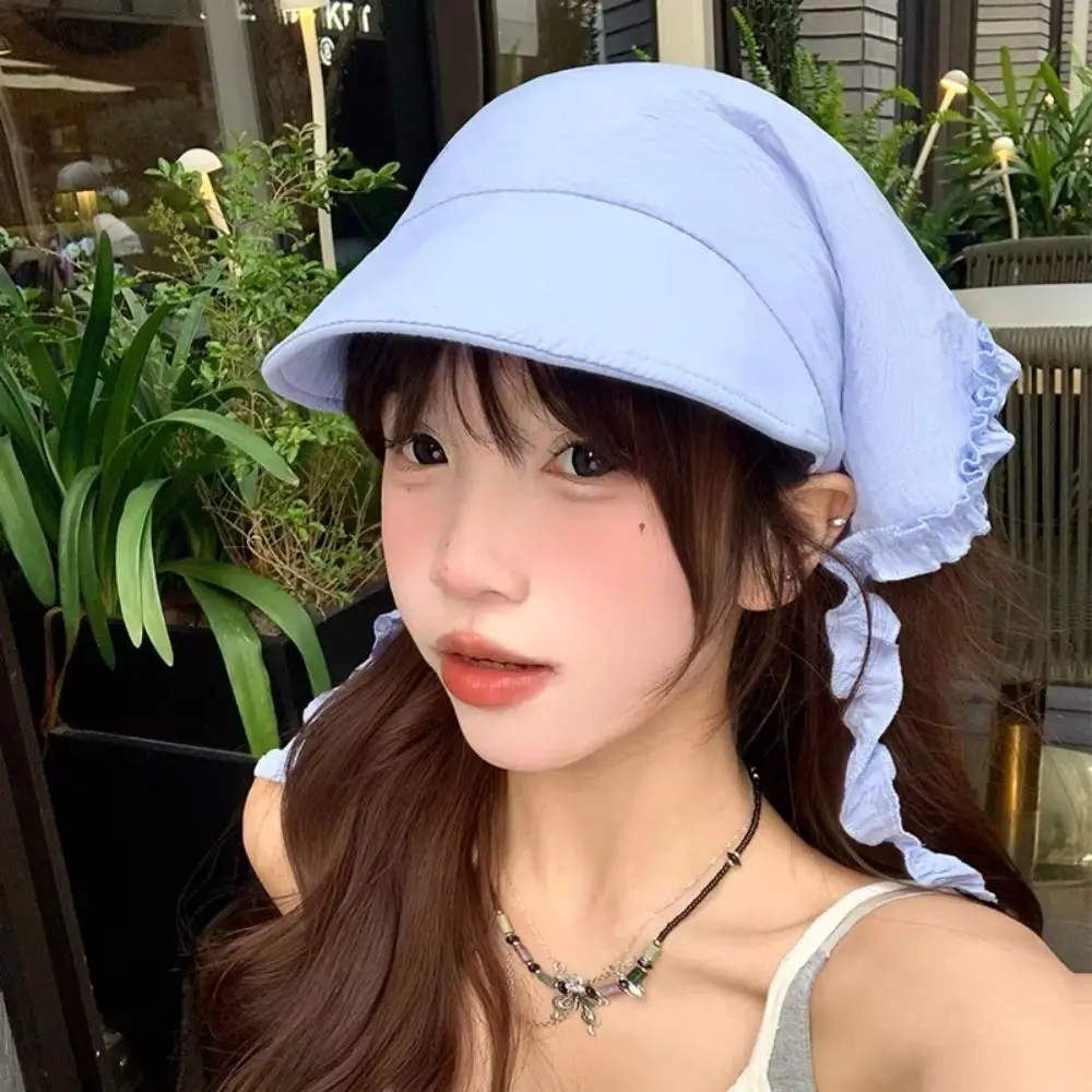 

Cotton Duckbill Turban Hat Adjustable Ruffled Edge Headscarf Baseball Cap Hip Hop Hat UV Protection Popular Baseball Hat