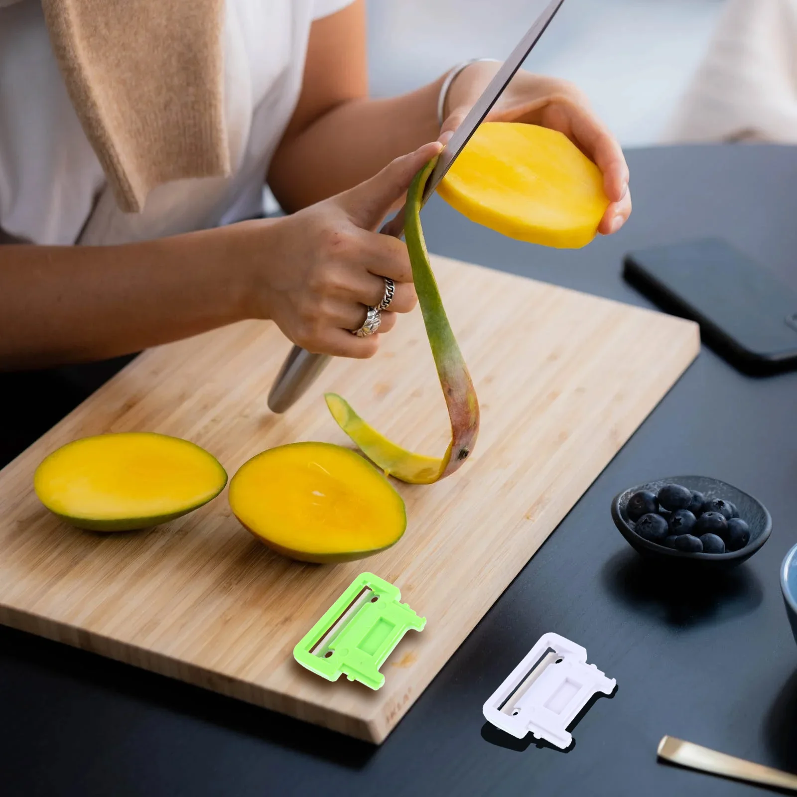 

6Pcs Multi-Function Vegetable Fruit Peeler Blades Stainless Steel Replacement Kitchen Accessories Orange Accessories