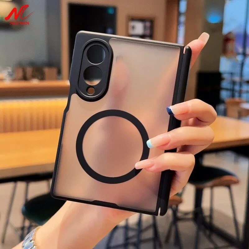 Transparente Hautfreundliche Hülle für Magsafe Case für Samsung Galaxy Z Fold 8 Ultra 7 6 5 8 Breite Magnetische Stoßfeste Kabellose Ladehülle