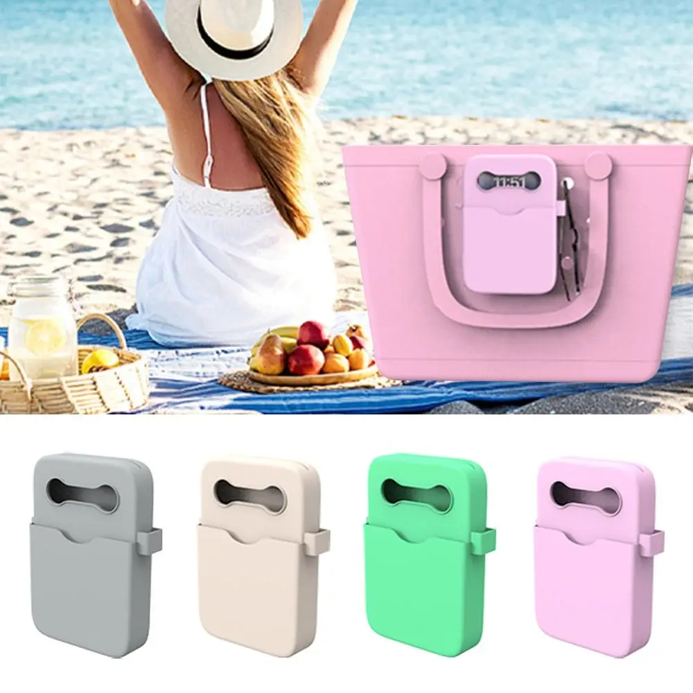 Silicone Storage Bag Eco-friendly Soft Flexible Phone Storage Bag Reusable Organizer for Bogg Bag Ideal Beach Connector Portable