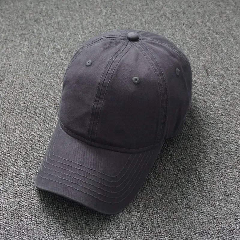 Jednokolorowe czapki baseballowe Big Head Man Miękka bawełna Plus Size Sportowa czapka Snapback Lady Duży rozmiar Czapki przeciwsłoneczne 56-60CM