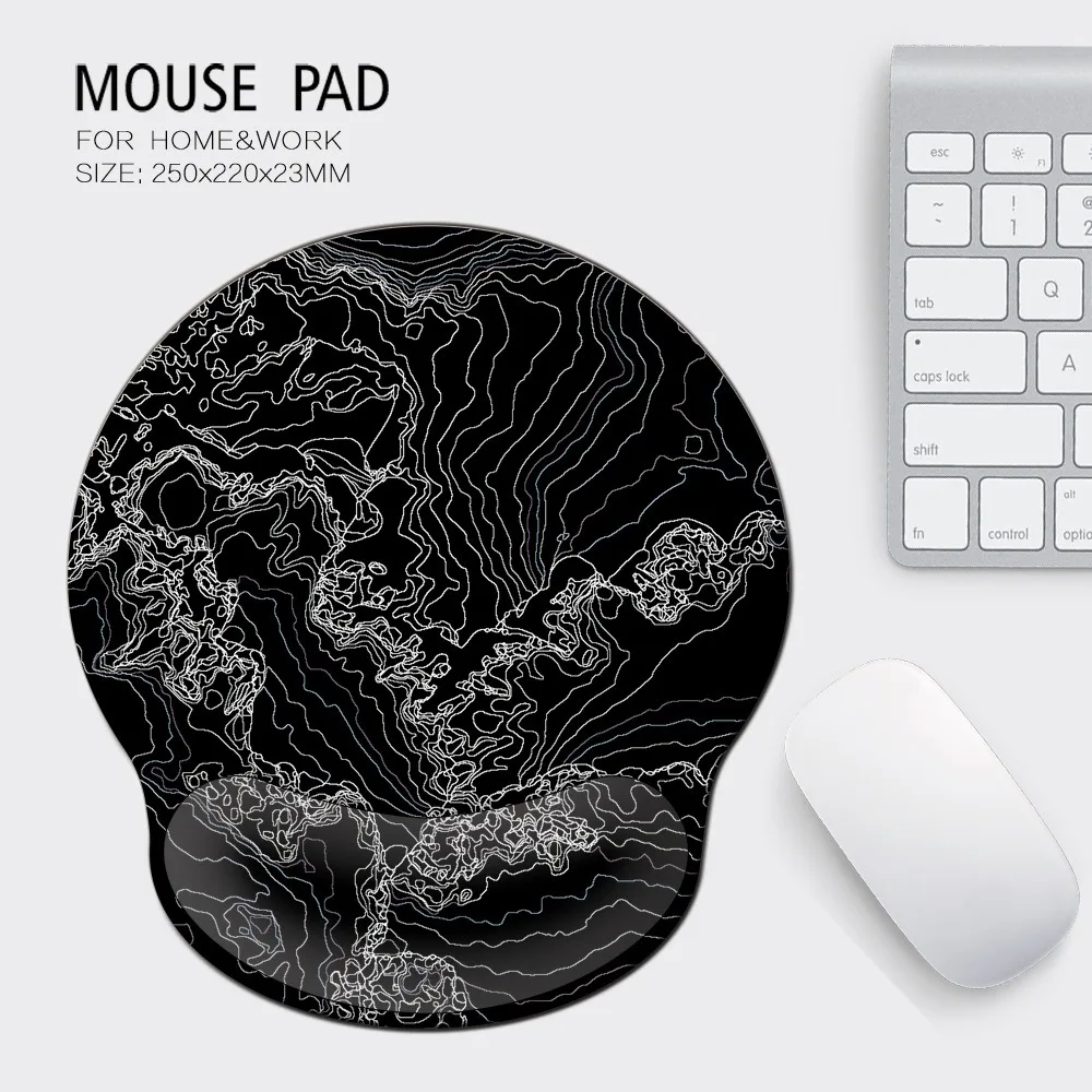 Boho Floral Wrist Rest Mouse Pad Minimalist Ergonomic Hand Support Mouse Mat Comfortable Non Slip Gaming Mousepad Office