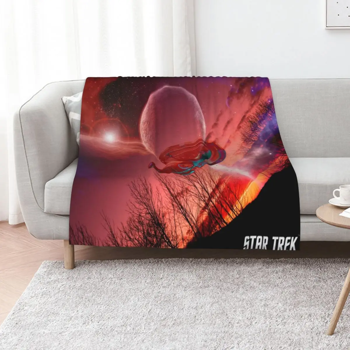 Star Trek, Voyager spaceship Throw Blanket Cozy Throw Blanket for Bed Sofa Chair