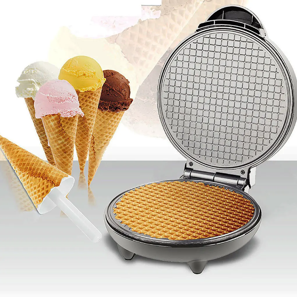 Stainless Steel Electric Waffle Cone Maker Machine Convenient And Practical Enjoy Homemade Waffle As Shown