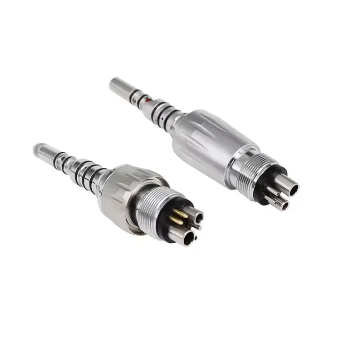 4/6 High Speed Handpiece Quick Coupling Holes Fiber Optical Coupling With Anti-retraction fast shipping