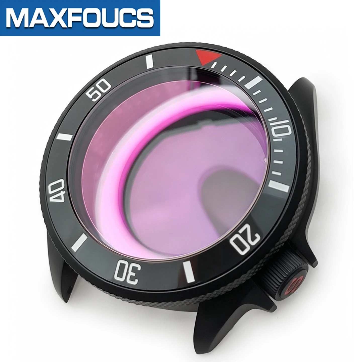 Gerändeltes, mattschwarzes Uhrengehäuse für SKX SKX007 NH35 NH36 4R36 NH34 4-Uhr-Position MOD Stahl Uhrengehäuse Teile Saphirkronen Custom – Detail 17