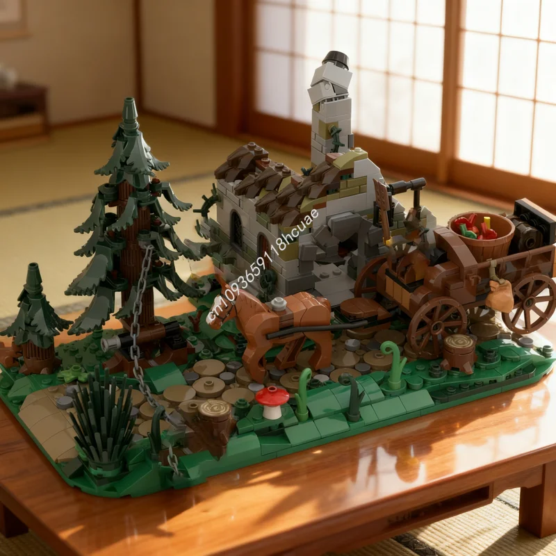 672pcs MOC Castle Wolfpack Woodland Ambush Model Building Blocks Architecture Toy Creative Christmas Gifts Education Brick Kids