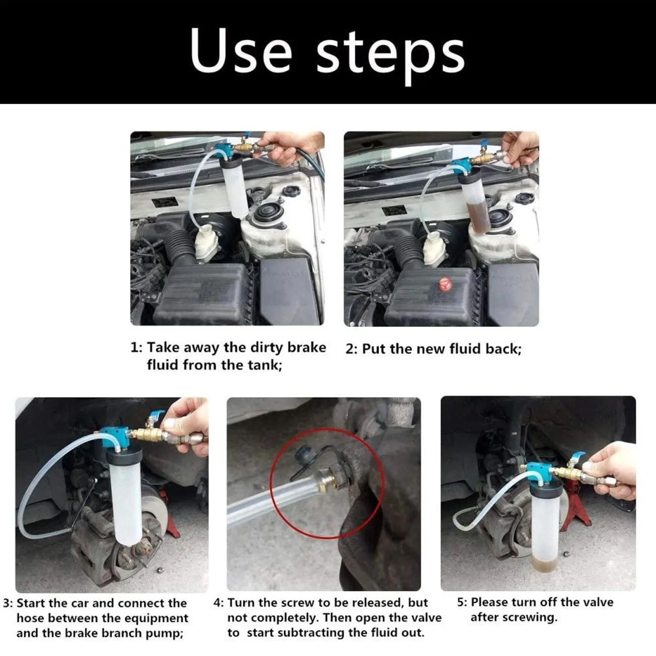 Universal Automotive Fluid Extractor Pump Oil Change Syringe with Hose Manual Fuel Suction  Filler Fluid Oil Change Evacuator