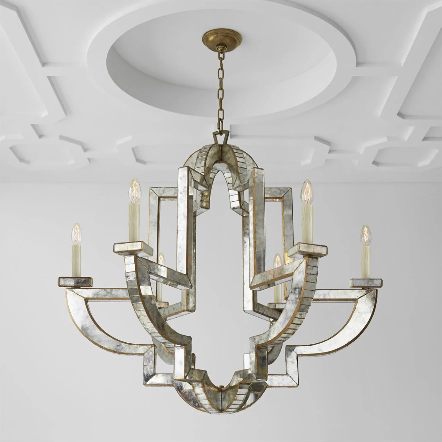 

Современная светодиодная потолочная люстра, антикварная зеркальная люстра для гостиной, столовой, спальни, внутреннее подвесное освещение